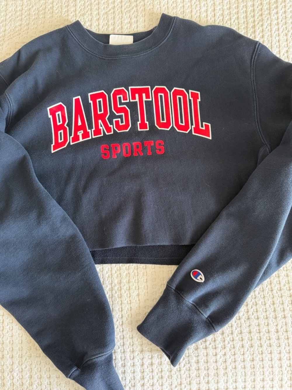 Barstool cropped sweatshirt - navy